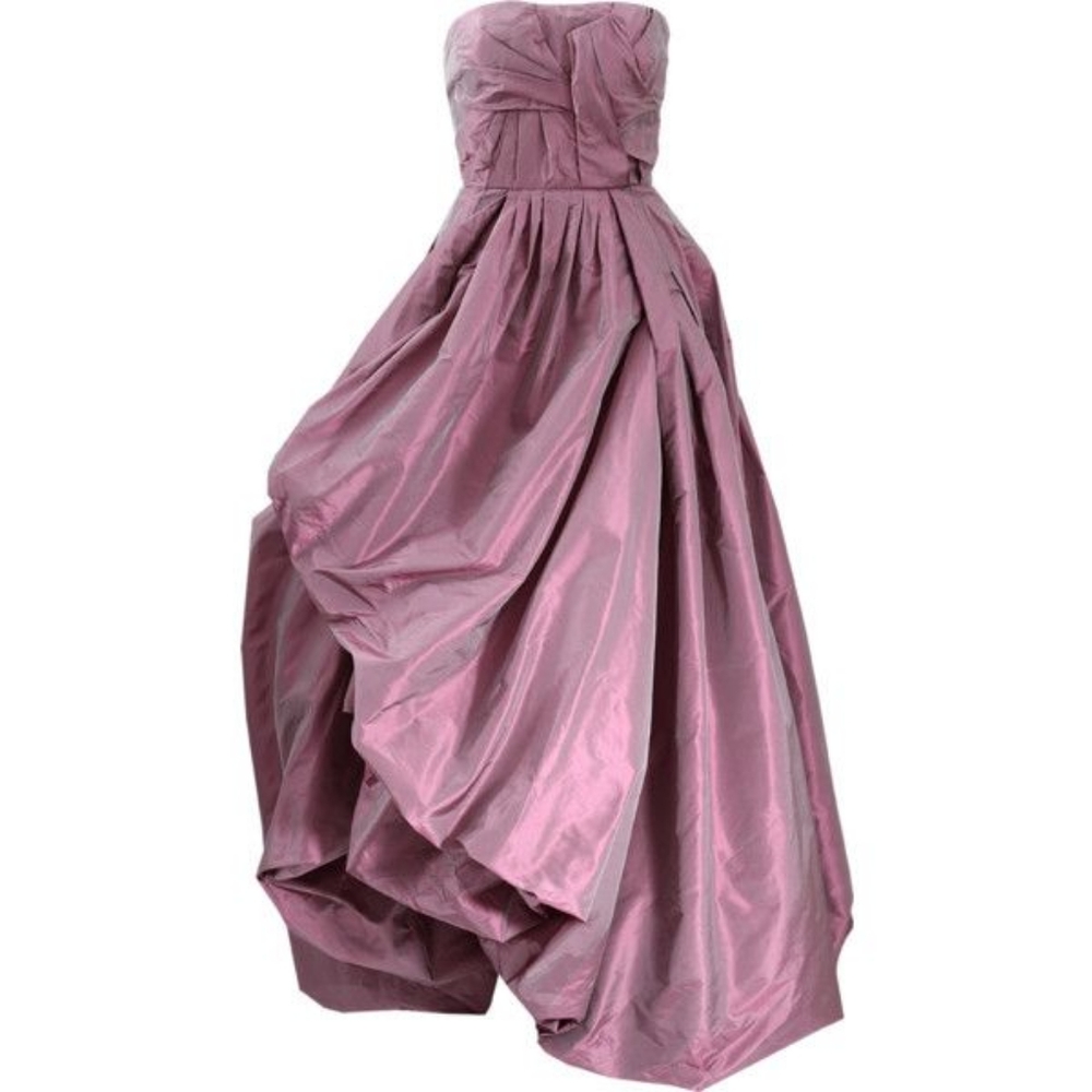 □$7,499 NEW OSCAR DE LA RENTA SILK STRAPLESS RUNWAY GOWN US 8 - Picture 4 of 16